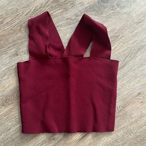 Maroon Cropped Top